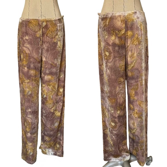 Vintage 90s Kenzo Velvet Cowl Neck Top and Low Rise Pants Matching Set - Picture 11 of 15